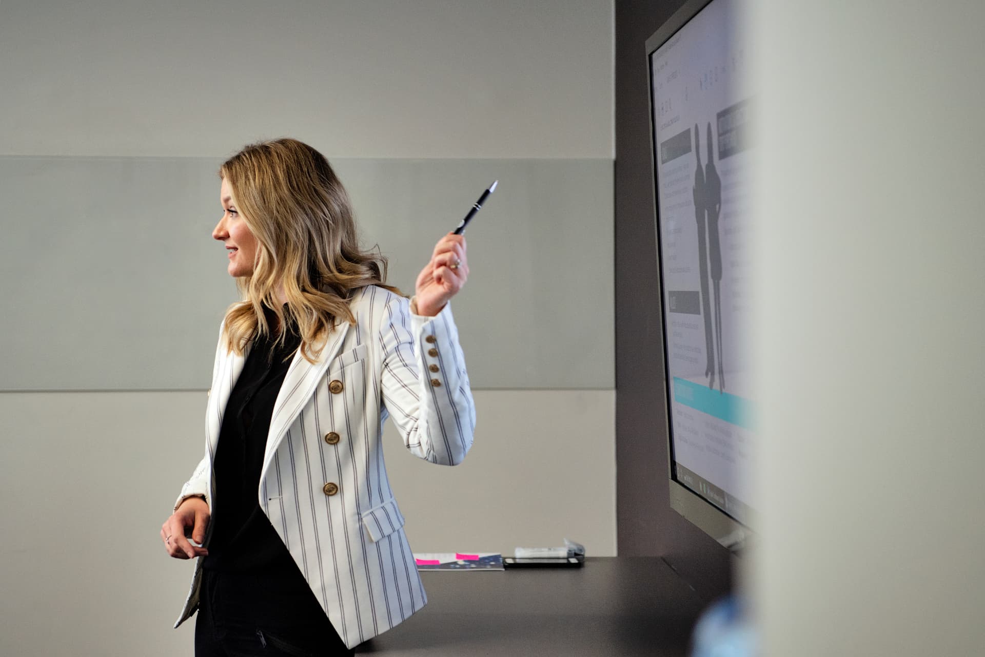 Tahnee Sharp presenting to a client team
